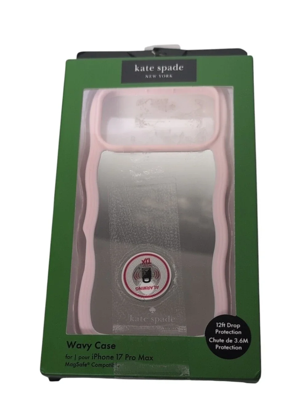 Kate Spade Pale Pink Wavy Mirror iPhone 17 Pro Max Phone Case